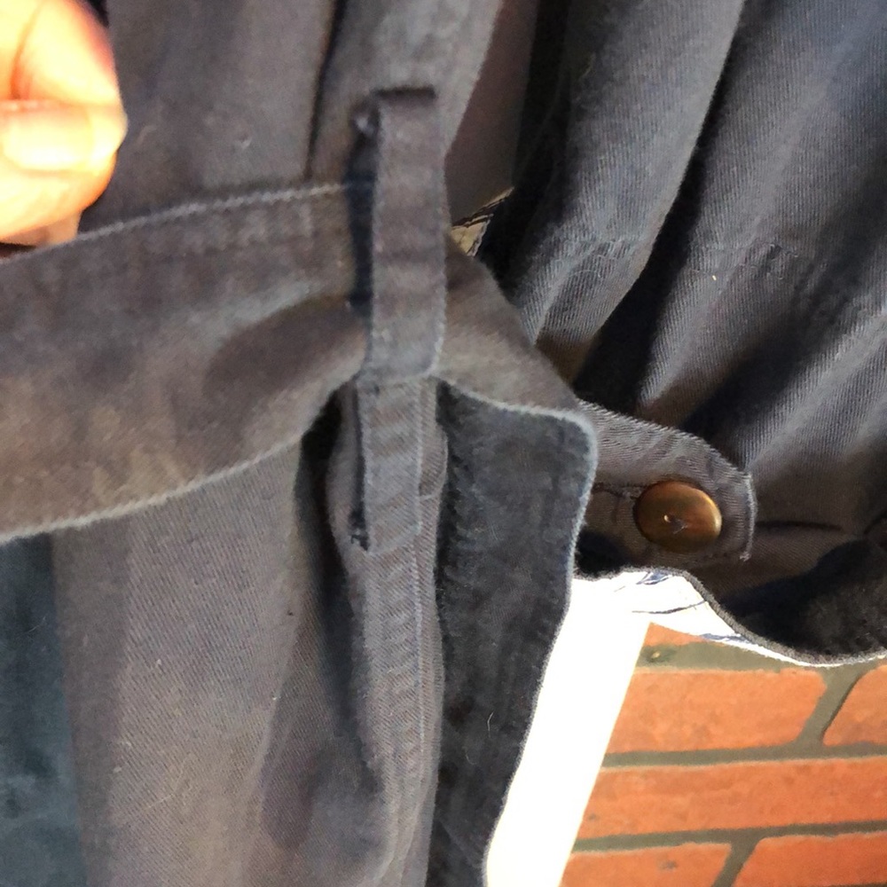 Coat long navy trench style-Large - Picture 4 of 5